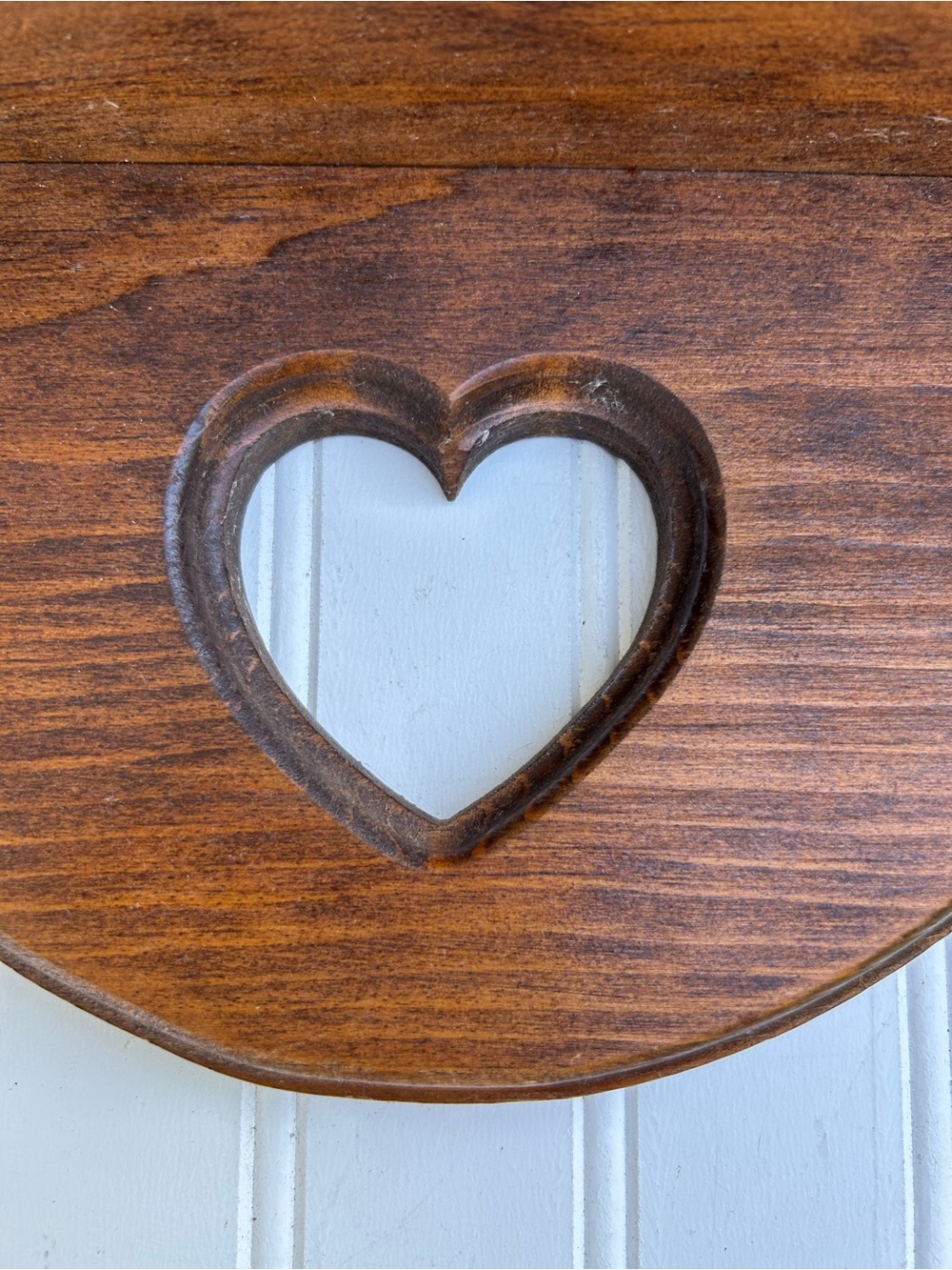 Vintage Shelf Heart Rustic Brown Cutout Two
Hooks Wooden Wall 4.5x24 - Picture 3 of 9
